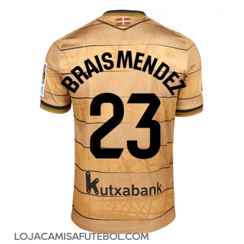 Camisa de Futebol Real Sociedad Brais Mendez #23 Equipamento Secundário 2024-25 Manga Curta